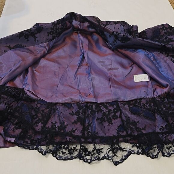 Orna Farho Paris Lace vintage Blazer size 44T (Large US) - Picture 9 of 11